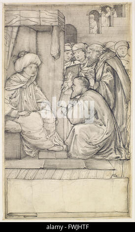 Edward Burne-Jones - Chaucer's Man de lois Tale - Design - Birmingham Museum and Art Gallery Banque D'Images