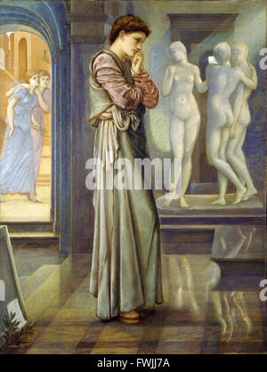 Edward Burne-Jones - Pygmalion et l'image - Le coeur désire - Birmingham Museum and Art Gallery Banque D'Images