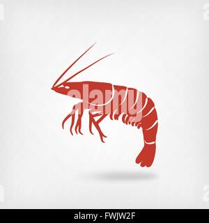 Fruits de mer crevettes logo. Illustration 10 Illustration de Vecteur