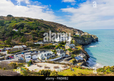 Donnant sur la plage à Trevaunance Cove St Agnes Cornwall England UK Europe Banque D'Images