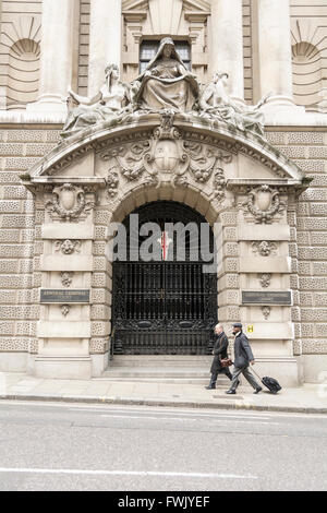 L'Old Bailey, la Cour Criminelle Centrale, sur le site de l'ancienne prison de Newgate à Londres, Royaume-Uni Banque D'Images