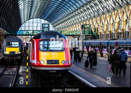 La gare de Kings Cross Londres Banque D'Images