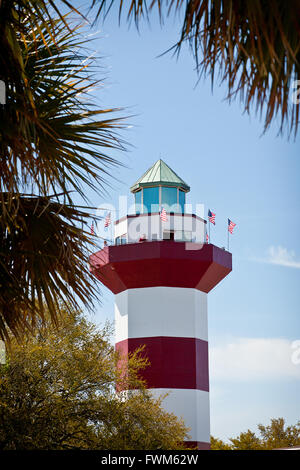 Harbour Town Lighthouse at Sea Pines Resort de Hilton Head Island, GA. Banque D'Images