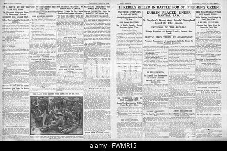 1916 esquisse quotidienne Pâques montant à Dublin Banque D'Images