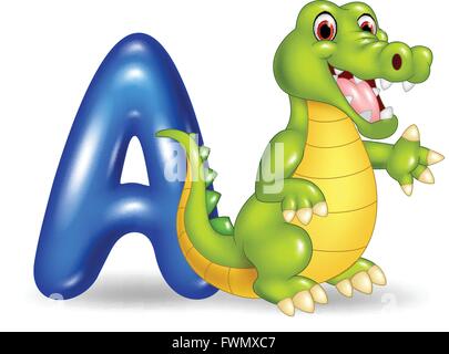 Exemple de déclaration pour l'Alligator Illustration de Vecteur