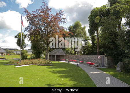 Le massacre de Malmedy Baugnez, site commémoratif, à proximité de Malmedy, Belgique. Banque D'Images