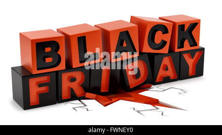 De rendre le Black Friday crushing ground Banque D'Images