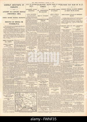 1941 page 4 la fois armée allemande adavance en Ukraine et RAF Daylight Raid sur Cologne Banque D'Images