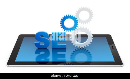 SEO sur un tablet PC Banque D'Images