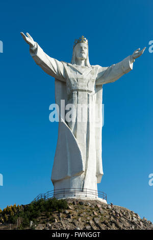 Christ Roi, la plus grande statue de Jésus, dans la voïvodie de Lubusz, Świebodzin, dans l'ouest de la Pologne, de l'Europe Banque D'Images