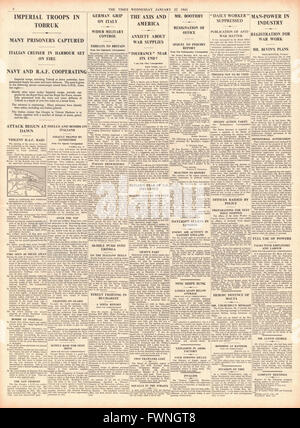 1941 page 4 la fois les forces alliées entre Tobruk Banque D'Images