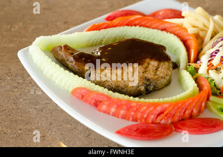 Steak de porc Chop Banque D'Images