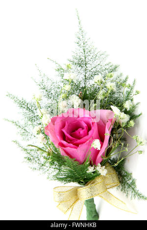 Naturel rose rose corsage, vertical Banque D'Images