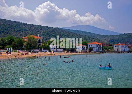 Skala Sotiros nord plage mer Égée Thassos Grèce UE Union Européenne Europe Banque D'Images