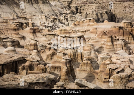 Formations de la Bisti Badlands. Banque D'Images