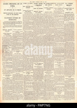 1941 page 4 la fois les forces alliées à Beyrouth Banque D'Images