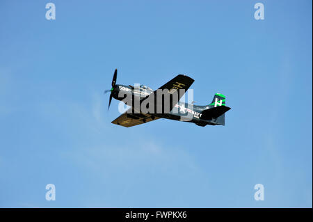 Douglas Skyraider AD-4NA dans les couleurs de la marine des États-Unis pendant son affichage à l'East Fortune Airshow 2011 Banque D'Images