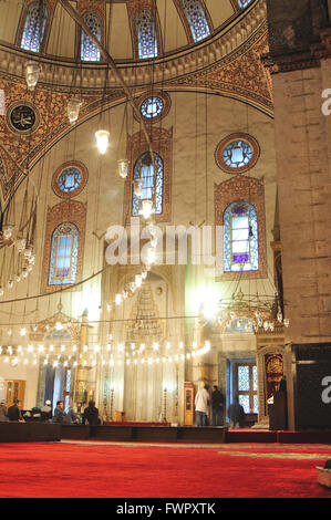 La Turquie, Istanbul, mosquée Bayezit, intérieur Banque D'Images