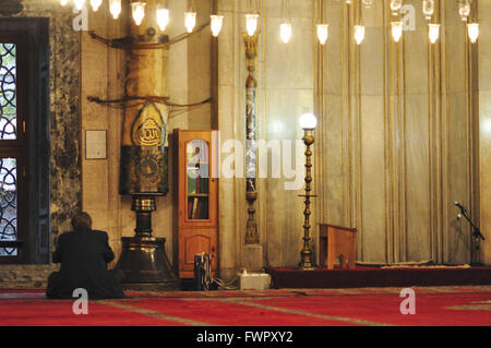 La Turquie, Istanbul, mosquée Bayezit, intérieur Banque D'Images