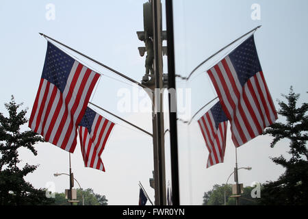 Des drapeaux américains à New York, NY, le 9 juillet 2013. Banque D'Images