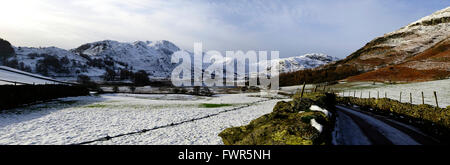 Au cours de l'hiver dans les montagnes de Coniston Banque D'Images