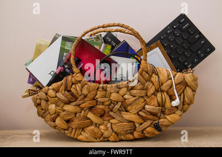 Panier avec thème musical Banque D'Images