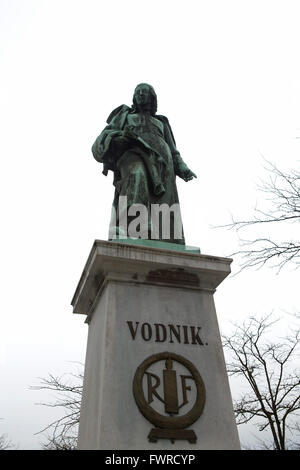 Le Vodnik Monument de Vodnik Square à Ljubljana, Slovénie. Banque D'Images