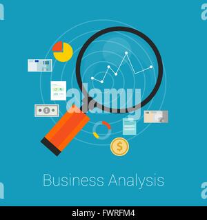 L'entreprise Financement de l'analyse Illustration de Vecteur