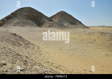 Vestiges de la nécropole de Saqqara Memphis Banque D'Images
