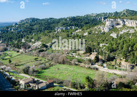 LES BAUX DE PROVENCE, MASSIF DES ALPILLES, BDR FRANCE 13 Banque D'Images