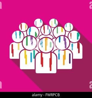 Festival Holi télévision foules Illustration de Vecteur