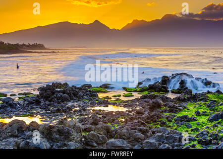 Sur Maui Hookipa Beach Banque D'Images