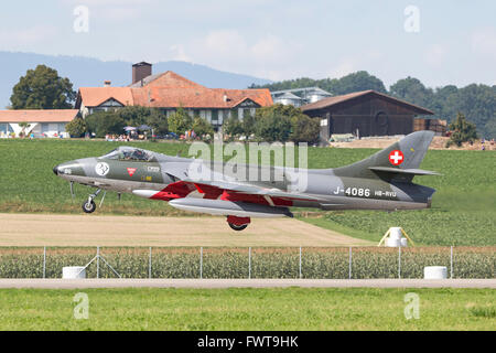 Ancien de l'air Suisse Hawker Hunter F.58 fighter avion HB-ICR Banque D'Images