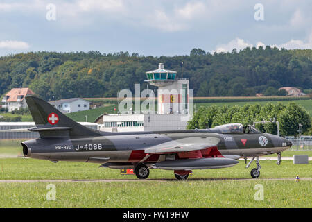 Ancien de l'air Suisse Hawker Hunter F.58 fighter avion HB-ICR Banque D'Images