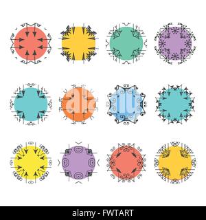Vector set de modèles de conception de logo et de symboles dans un style linéaire Illustration de Vecteur