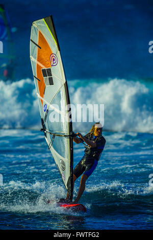 Planche à voile à Maui Banque D'Images