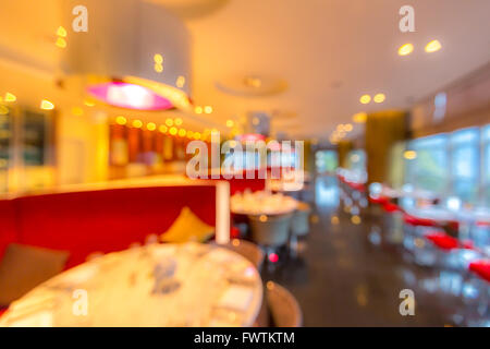 Arrière-plan flou Abstrast : restaurant cafe blur bokeh avec Banque D'Images