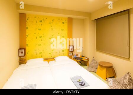 Chambre de style japonais moderne de luxe. Banque D'Images