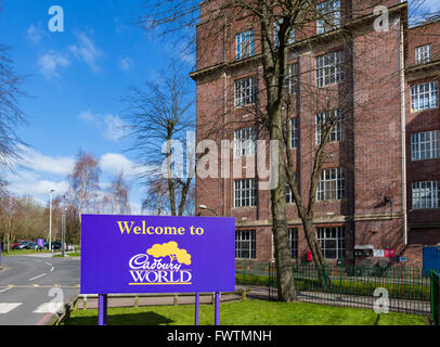 Entrée de Cadbury World, Bournville, Birmingham, West Midlands, Royaume-Uni Banque D'Images