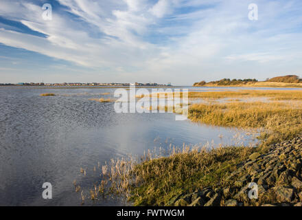 L'estuaire de la rivière Wyre sans lien Hill, près de Preesall Banque D'Images