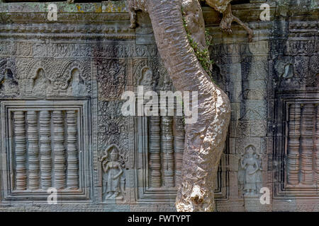 Temple Preah Khan, Cambodia Banque D'Images