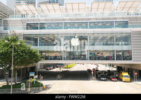 L'Apple Store dans le centre de Hongkong Banque D'Images