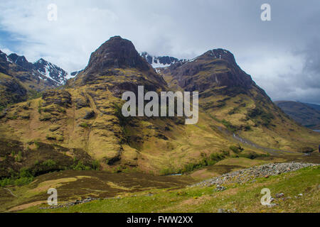 Vue de Glencoe dans les highlands d'Ecosse Banque D'Images