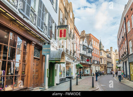 Dans la vieille ville de la ville universitaire de Cambridge, Cambridgeshire, Angleterre Banque D'Images