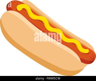 Vector délicieux Hot Dog Illustration de Vecteur