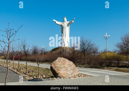 Christ Roi, la plus grande statue de Jésus, dans la voïvodie de Lubusz, Świebodzin, dans l'ouest de la Pologne, de l'Europe Banque D'Images