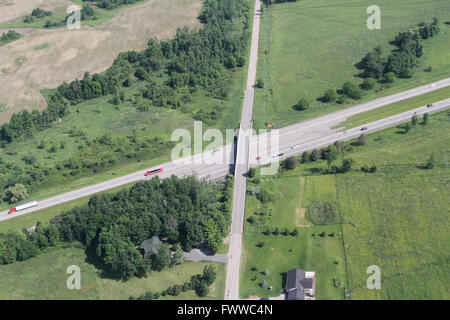 401 haut près de Kingston (Ontario), le 28 juin, 2014 Banque D'Images