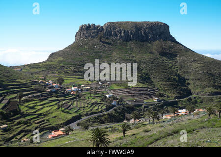 Montage sur table La Fortaleza de Vallehermoso, La Gomera, Canary Islands, Spain Banque D'Images