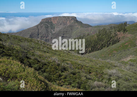 Montage sur table La Fortaleza de Vallehermoso, La Gomera, Canary Islands, Spain Banque D'Images