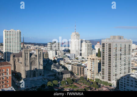 Le centre-ville de San Francisco à partir du haut de la marque, en Californie, USA Banque D'Images